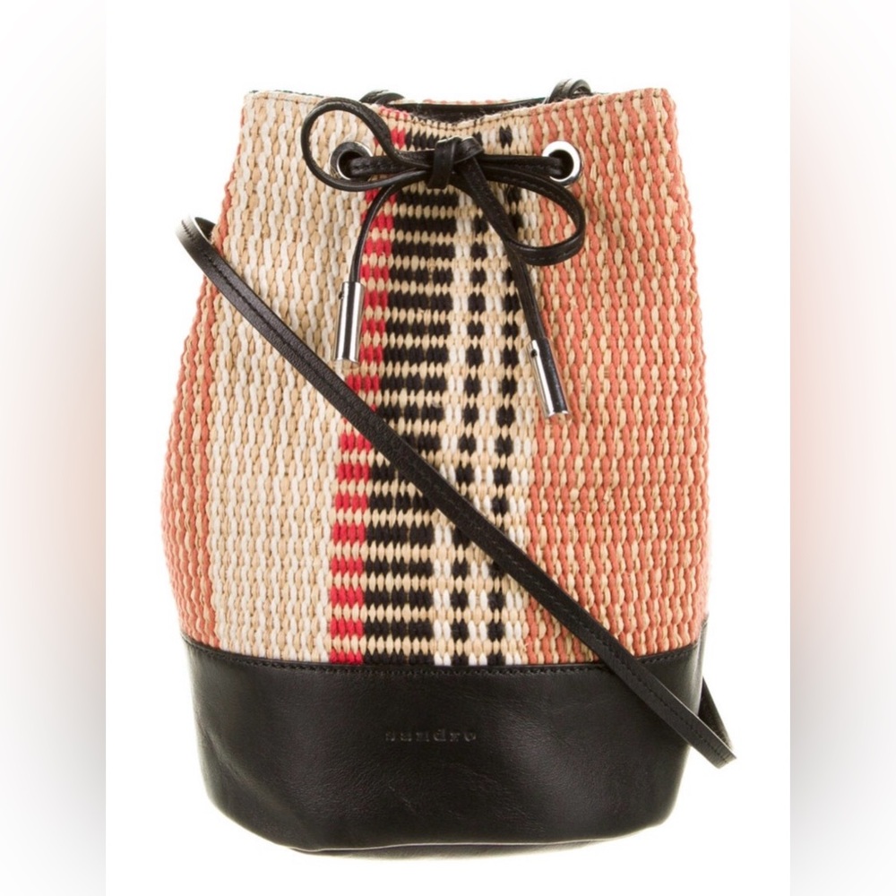 Sandro Raffia Bucket Bag - Picture 3 of 8